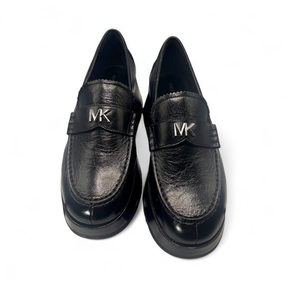 Michael Kors Indy Platform Loafer Pumps Black 9.5 Excellent Condition - Picture 1 of 8
